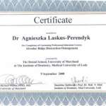 Dyplom Dr Agnieszka Laskus