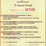Certyfikat udziału w kongresie Dr Agnieszka Laskus